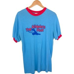 Rare 70s Athletes Foot Cuffed Tee